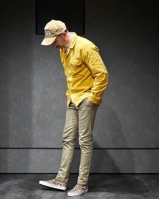 Berretto da baseball stampato beige di Calvin Klein Jeans
