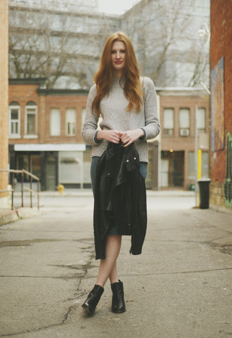 Maglione girocollo grigio di Zoe Karssen