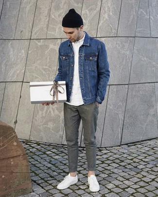 Giacca di jeans blu di AMI Alexandre Mattiussi
