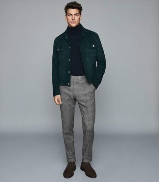 Pantaloni eleganti scozzesi grigi di Marc Jacobs