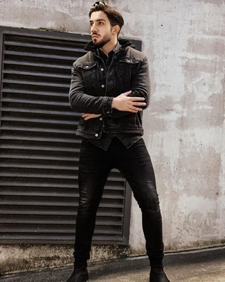 Camicia di jeans nera di Philipp Plein