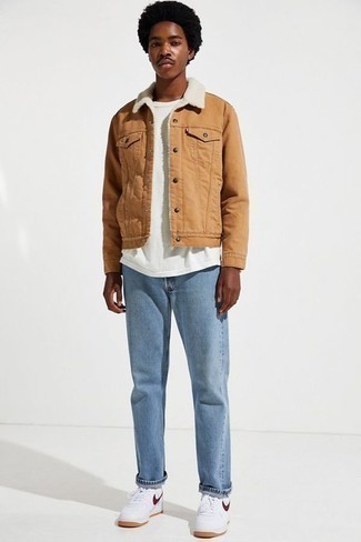 Giacca di jeans marrone chiaro di Helmut Lang