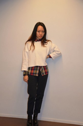 Maglione corto bianco di Calvin Klein Jeans
