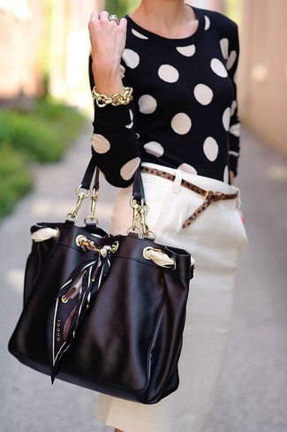 Cintura in pelle leopardata marrone di Dolce & Gabbana