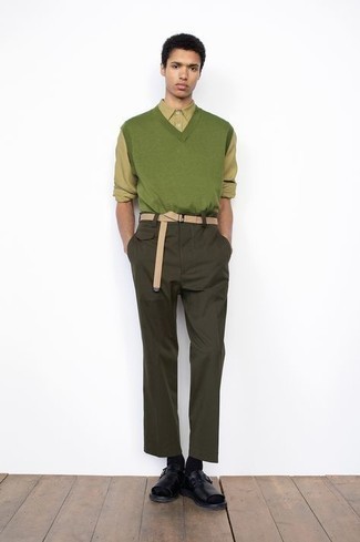 Maglione senza maniche verde di Paul Smith
