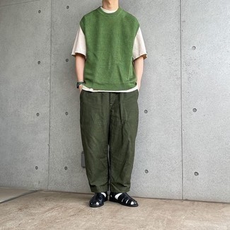 Maglione senza maniche verde di Vivienne Westwood