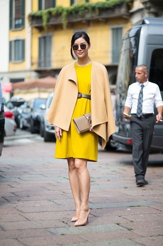 Pochette in pelle marrone chiaro di Dolce & Gabbana