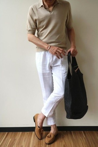 Completely dry Erase Badly Come indossare e abbinare pantaloni di lino bianchi per un uomo di 40 anni  in estate 2023 (3 outfit) | Lookastic