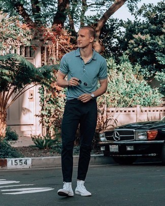 Polo azzurro di Karl Lagerfeld