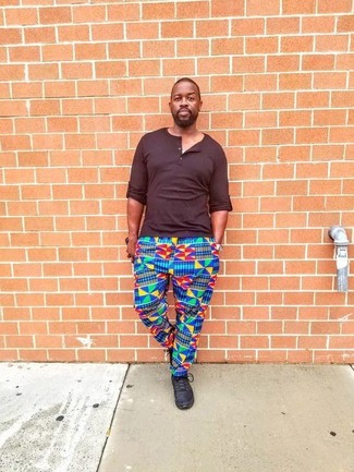 Pantaloni sportivi stampati multicolori di Noah NYC