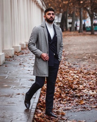 Scarpe double monk in pelle nere di George Cleverley