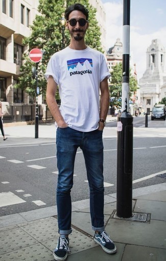 T-shirt girocollo stampata bianca di Heron Preston
