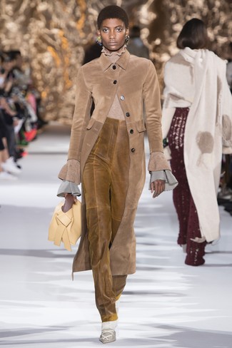 Pochette in pelle marrone chiaro di Dolce & Gabbana