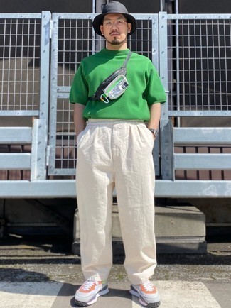 T-shirt girocollo verde di Andersson Bell