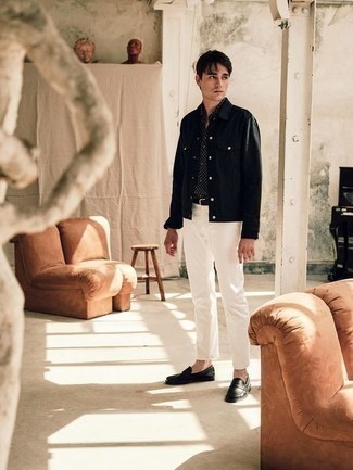 Giacca di jeans nera di Alexander McQueen