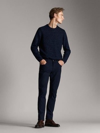 Maglione girocollo blu scuro di Engineered Garments