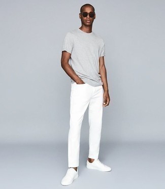 Jeans bianchi di Zegna