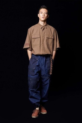 Pantaloni cargo blu scuro di Miharayasuhiro