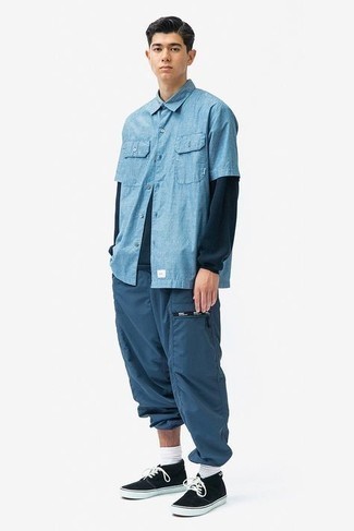 Pantaloni cargo blu scuro di Marina Yee
