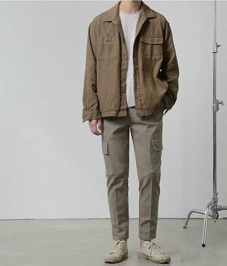 Camicia giacca marrone di Henrik Vibskov