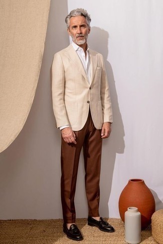 Pantaloni eleganti marroni di Dries Van Noten