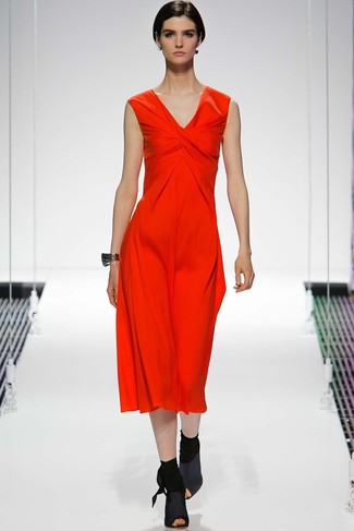 Vestito longuette rosso di Martha Medeiros