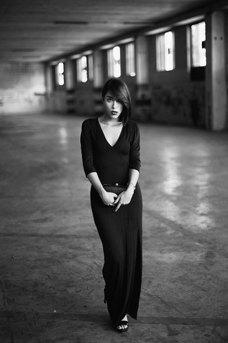 Vestito lungo nero di Yohji Yamamoto Vintage