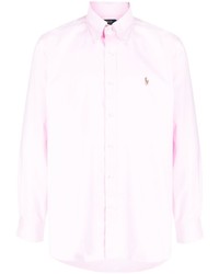 Maglia  a polo ricamata rosa di Polo Ralph Lauren