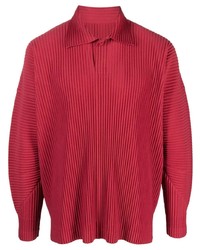 Maglia  a polo rossa di Homme Plissé Issey Miyake