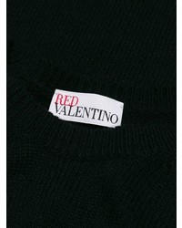 Maglione a maniche corte a fiori nero di RED Valentino