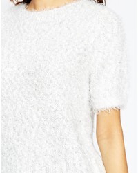 Maglione a maniche corte bianco