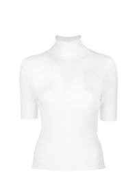 Maglione a maniche corte bianco di Thom Browne