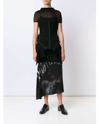 Maglione a maniche corte nero di Yohji Yamamoto