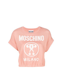 Maglione a maniche corte rosa di Moschino