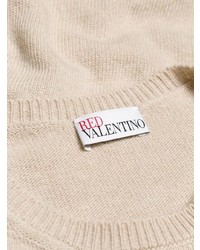 Maglione a maniche corte stampato beige di RED Valentino