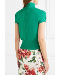 Maglione a maniche corte verde di Dolce & Gabbana