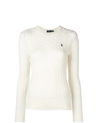 Maglione a trecce bianco di Polo Ralph Lauren