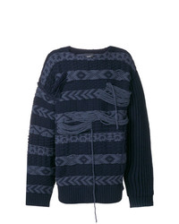 Maglione a trecce blu scuro di Calvin Klein 205W39nyc