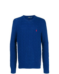 Maglione a trecce blu di Polo Ralph Lauren