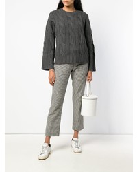 Maglione a trecce grigio scuro di Polo Ralph Lauren