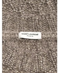 Maglione a trecce grigio di Saint Laurent