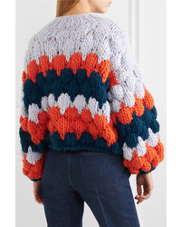 Maglione a trecce multicolore di The Knitter