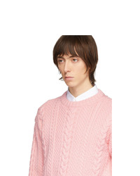 Maglione a trecce rosa di Thom Browne