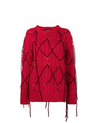 Maglione a trecce rosso di Calvin Klein 205W39nyc