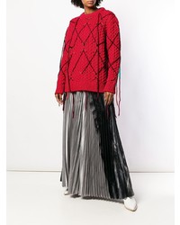 Maglione a trecce rosso di Calvin Klein 205W39nyc