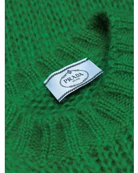 Maglione a trecce verde di Prada