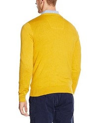Maglione con scollo a v giallo di Tom Tailor