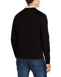 Maglione con scollo a v nero di Calvin Klein