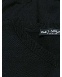 Maglione con scollo a v nero di Dolce & Gabbana