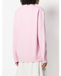 Maglione con scollo a v rosa di Calvin Klein 205W39nyc